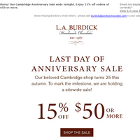 L.A. Burdick Chocolate email thumbnail