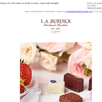 L.A. Burdick Chocolate email thumbnail