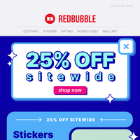 Redbubble email thumbnail