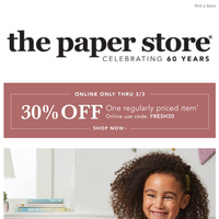 The Paper Store email thumbnail