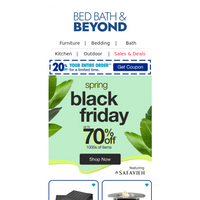 Bed Bath and Beyond email thumbnail