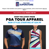 PGA TOUR Superstore email thumbnail