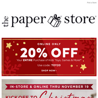 The Paper Store email thumbnail