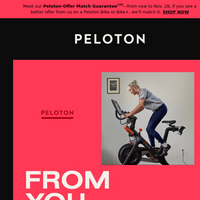 Peloton email thumbnail