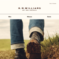 R.M.Williams Australia email thumbnail