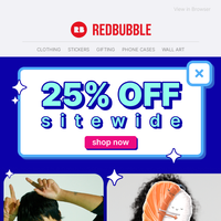 Redbubble email thumbnail