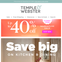 Temple & Webster email thumbnail