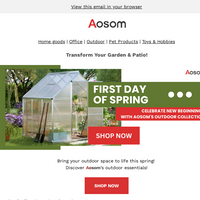 Aosom email thumbnail