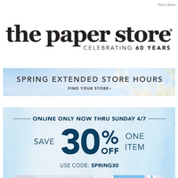 The Paper Store email thumbnail