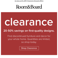 Room & Board email thumbnail