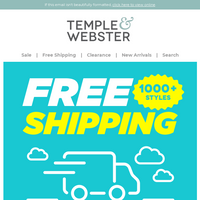 Temple & Webster email thumbnail