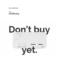 The Ordinary email thumbnail