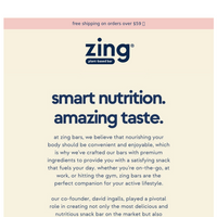 Zing Bars email thumbnail