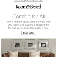 Room & Board email thumbnail