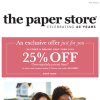 The Paper Store email thumbnail