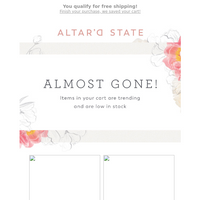 Altar'd State email thumbnail