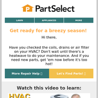 PartSelect.com email thumbnail