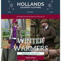 Hollands Country Clothing email thumbnail