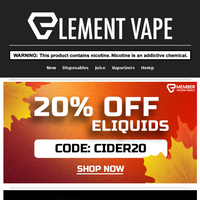 Element Vape email thumbnail