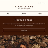 R.M.Williams Australia email thumbnail