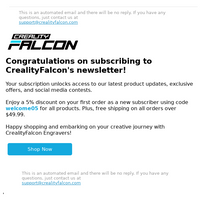 Creality Falcon email thumbnail