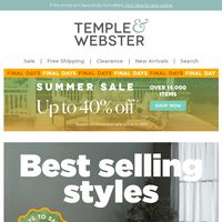 Temple & Webster email thumbnail