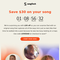 Songfinch email thumbnail