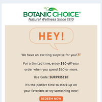 Botanic Choice email thumbnail