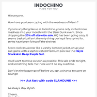 INDOCHINO email thumbnail