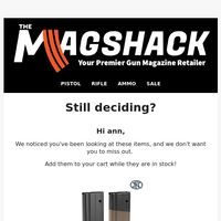 The Mag Shack email thumbnail