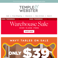 Temple & Webster email thumbnail