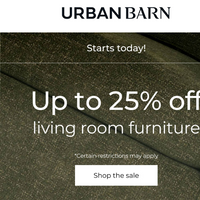 Urban Barn email thumbnail