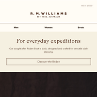 R.M.Williams Australia email thumbnail