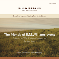 R.M.Williams Australia email thumbnail