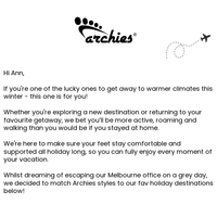 Archies Footwear Australia email thumbnail