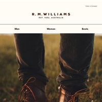 R.M.Williams Australia email thumbnail