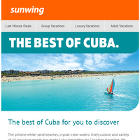 Sunwing Vacations email thumbnail