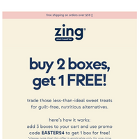 Zing Bars email thumbnail