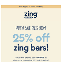 Zing Bars email thumbnail