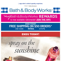 Bath and Body Works email thumbnail