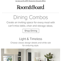 Room & Board email thumbnail