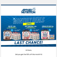 Applied Nutrition email thumbnail