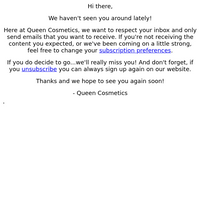 Queen Cosmetics email thumbnail