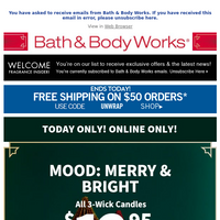 Bath and Body Works email thumbnail