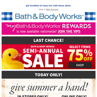 Bath and Body Works email thumbnail