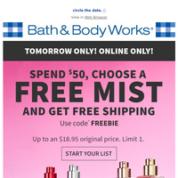 Bath and Body Works email thumbnail