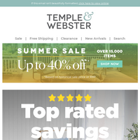 Temple & Webster email thumbnail