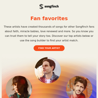 Songfinch email thumbnail