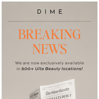 DIME Beauty email thumbnail