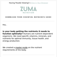 Zuma Nutrition email thumbnail